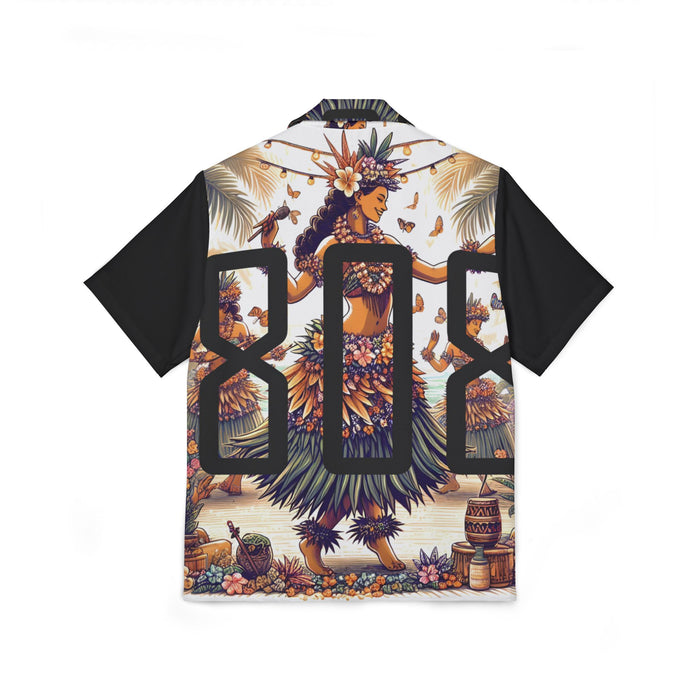 Hawai'ian Hula 808 Aloha Shirt — Men's Hula Print Camp Shirt