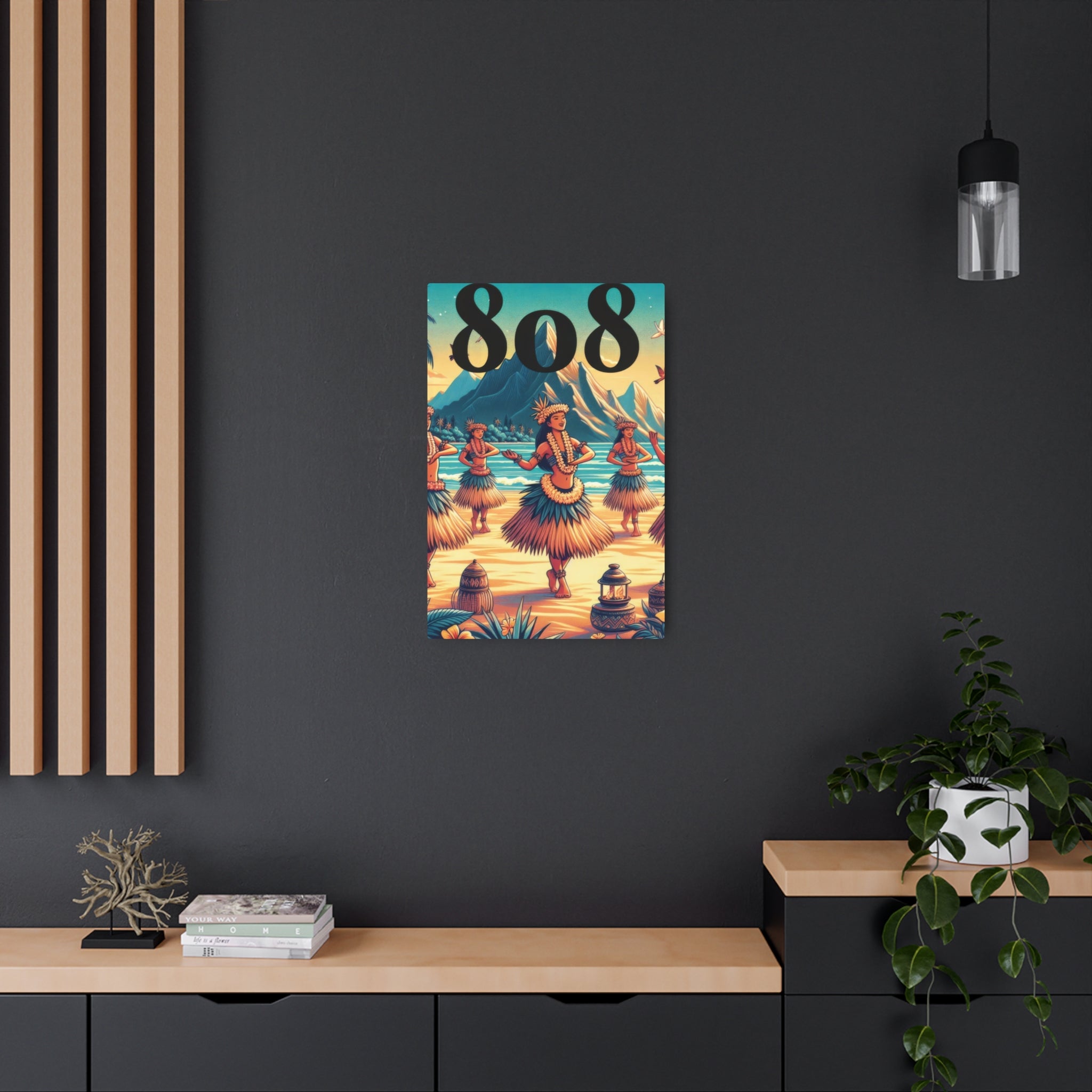 Hula Girl 808 Aluminum Wall Art - Island Wall Decor - DialeD808Hi