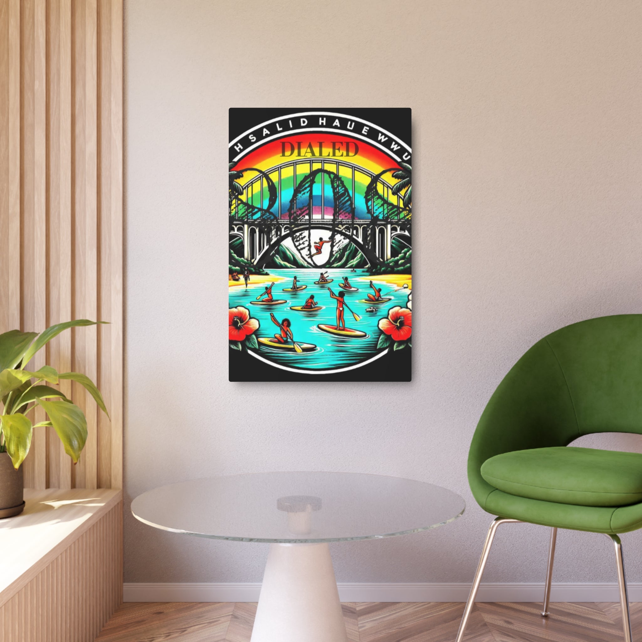 Rainbow Bridge 808 Aluminum Wall Art - Island Wall Decor - DialeD808Hi