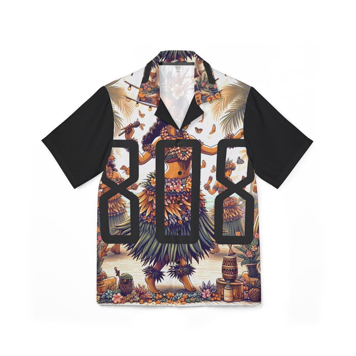Hawai'ian Hula 808 Aloha Shirt — Men's Hula Print Camp Shirt
