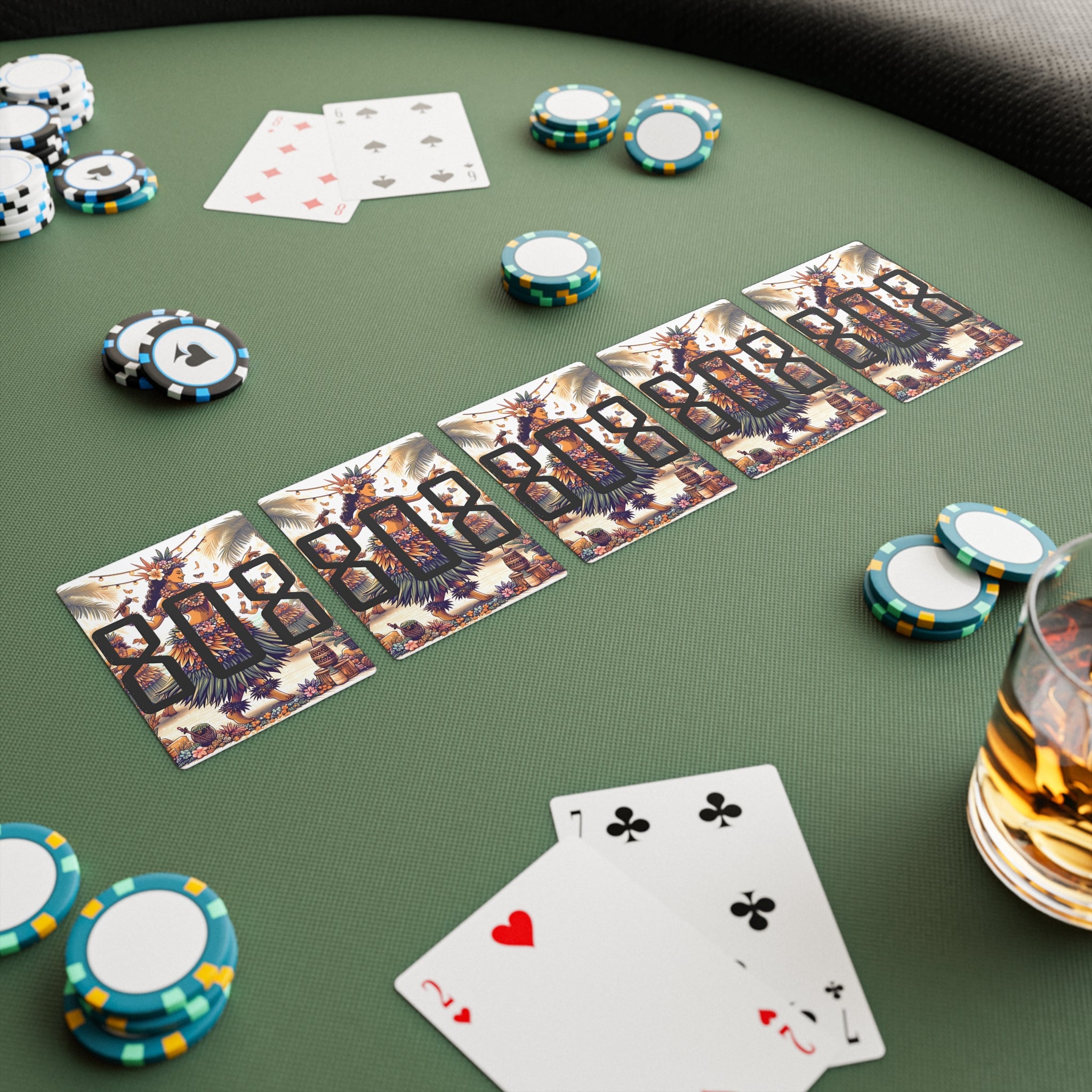 Hawaiian Hula 808 Playing Cards - Island Poker Deck - DialeD808Hi
