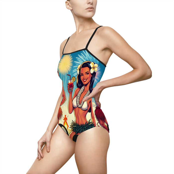 Waikiki Beach One Piece Bikini - Women's Island Swimwear