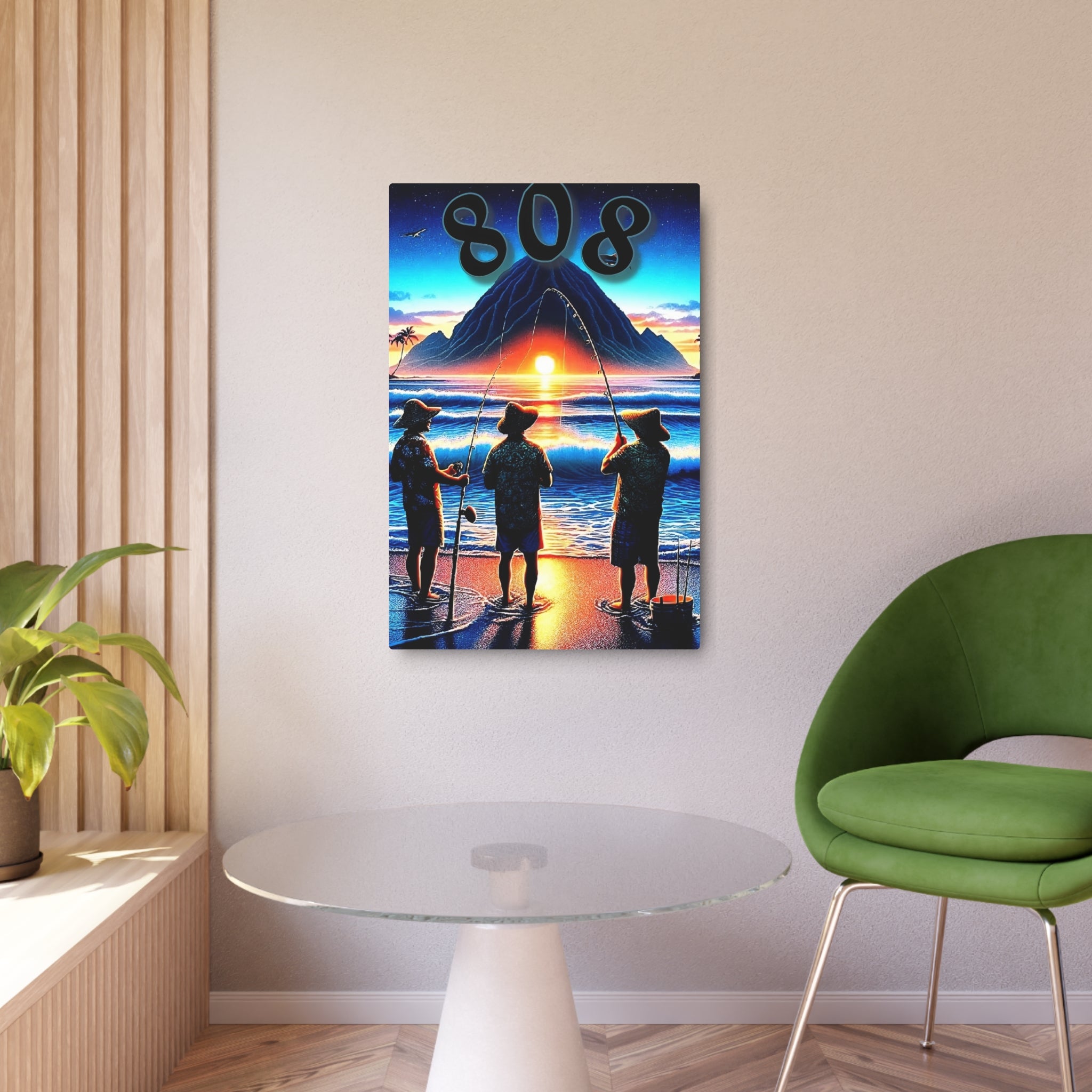 Out with the Guys 808 Aluminum Wall Art - Island Wall Decor - DialeD808Hi