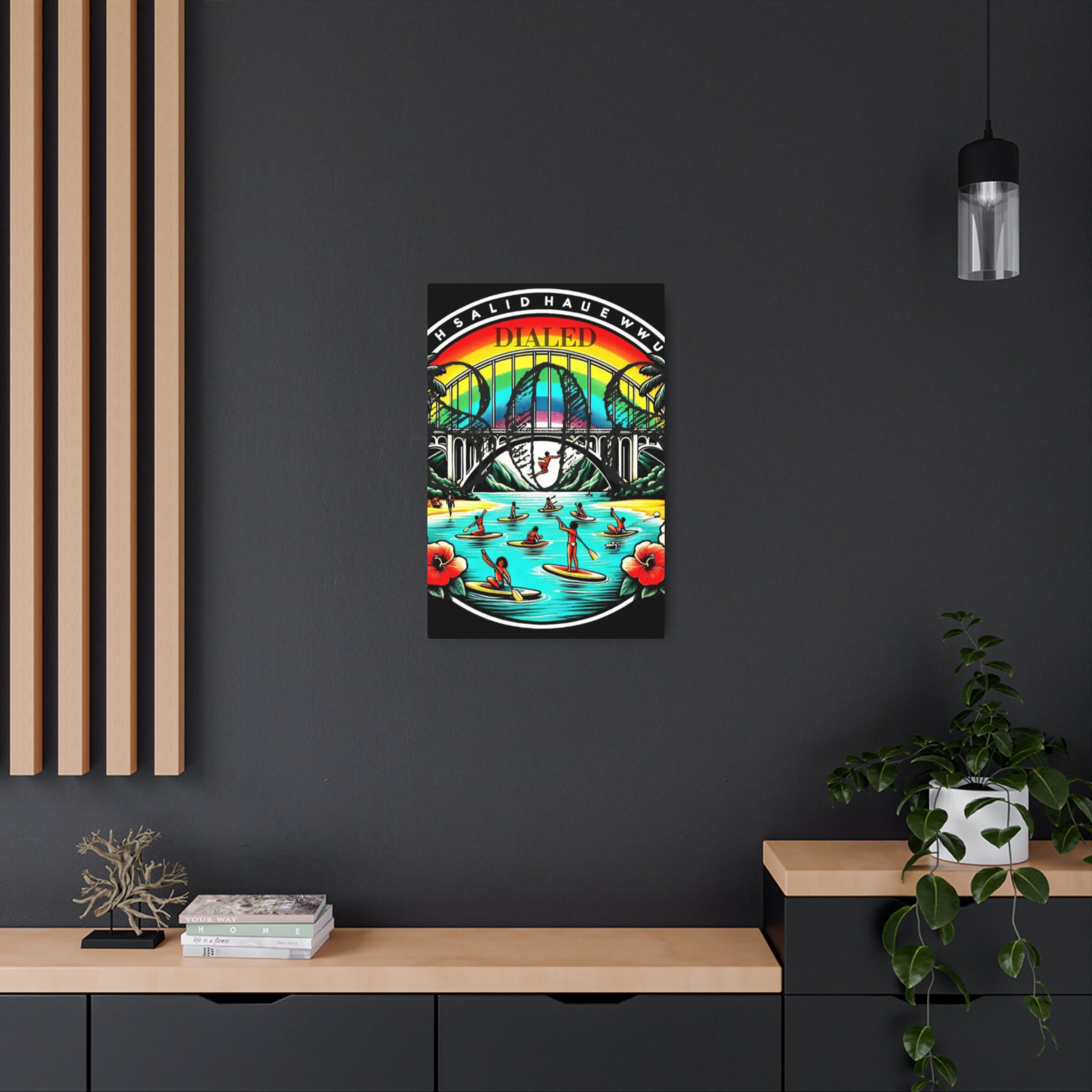 Rainbow Bridge 808 Aluminum Wall Art - Island Wall Decor - DialeD808Hi