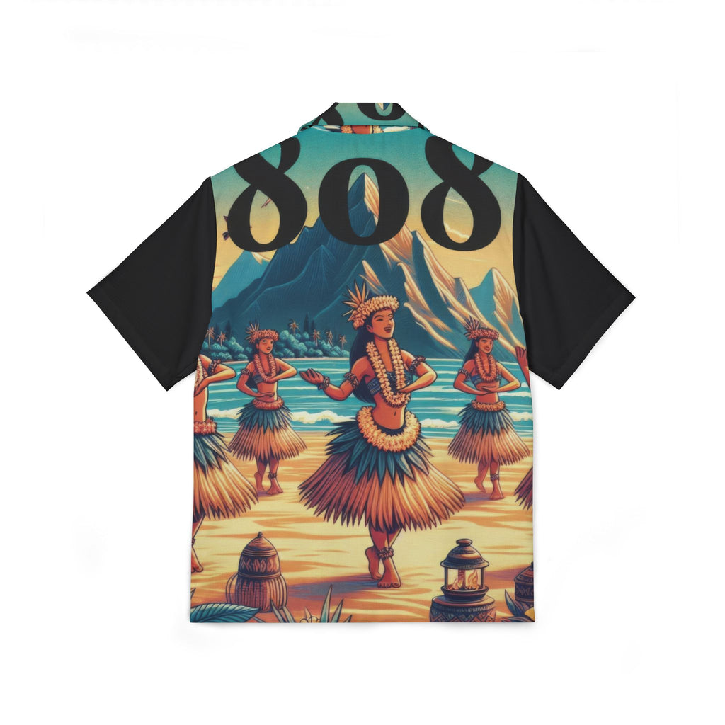 Hula Girl 808 Aloha Shirt - Men's Island Button Up - DialeD808Hi
