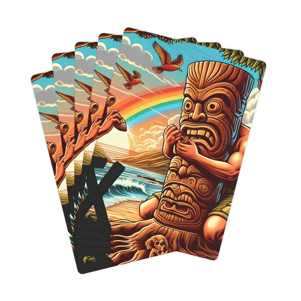 Tiki Totem 808 Playing Cards - Island Poker Deck - DialeD808Hi