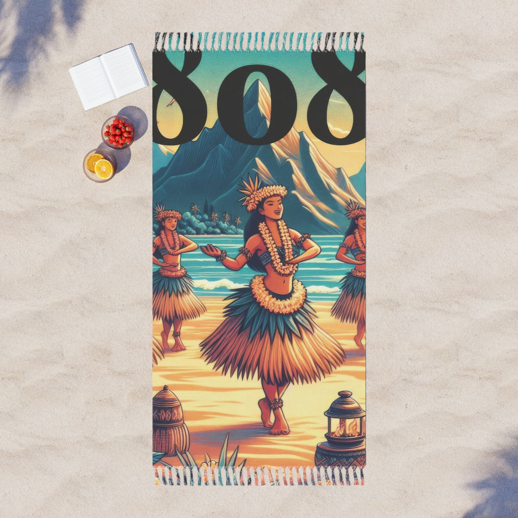 Hula Girl 808 Oversized Pareo - Women's Beachwear - DialeD808Hi