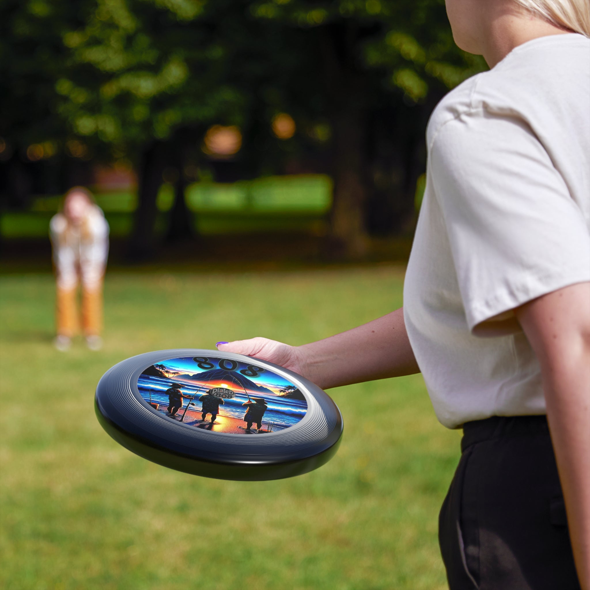 Out with the Guys 808 Throwback LP Frisbee - Island Graphic Flying Disc - DialeD808Hi
