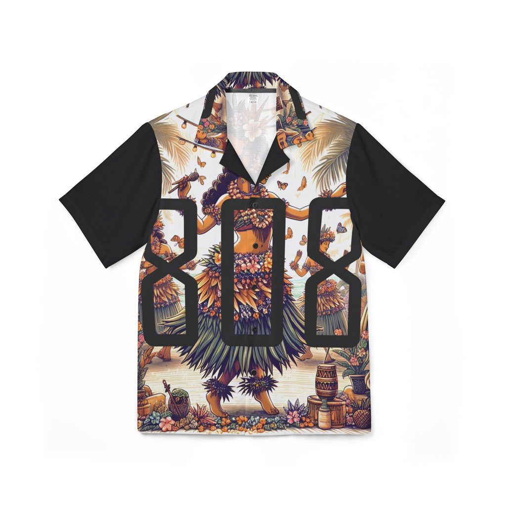 Hawai'ian Hula 808 Aloha Shirt — Men's Hula Print Camp Shirt
