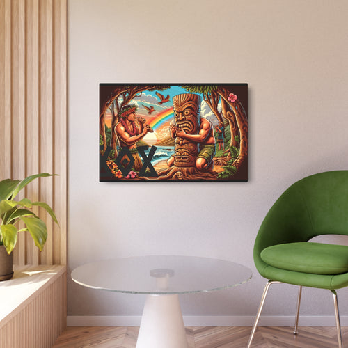 Tiki Totem aluminum wall art by DialeD808