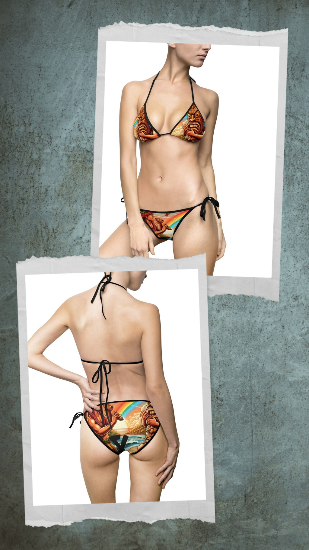 Tiki Totem 808 Two Piece - Women's Island Swimwear - DialeD808Hi