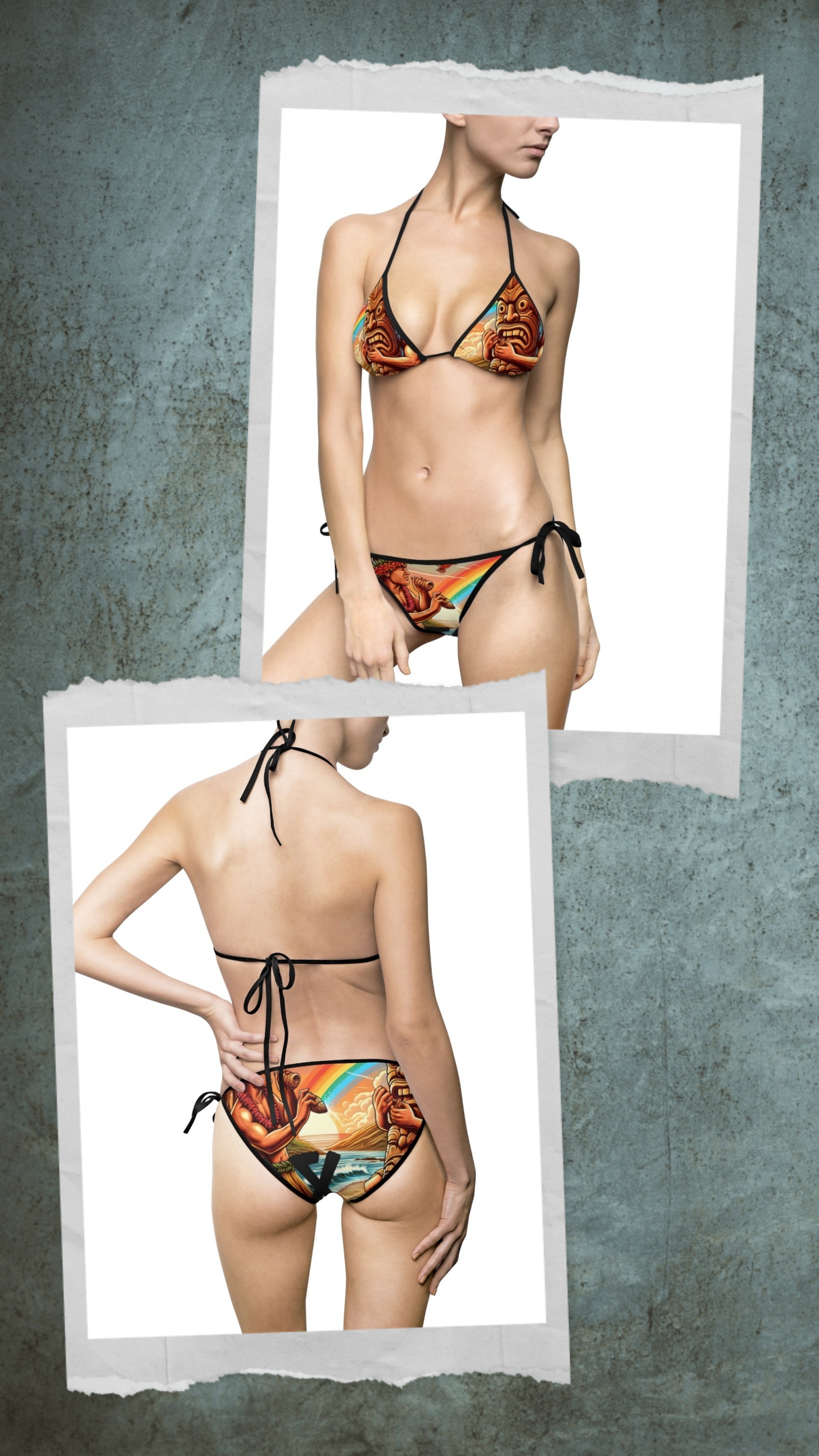 Tiki Totem 808 Two Piece - Women's Island Swimwear - DialeD808Hi
