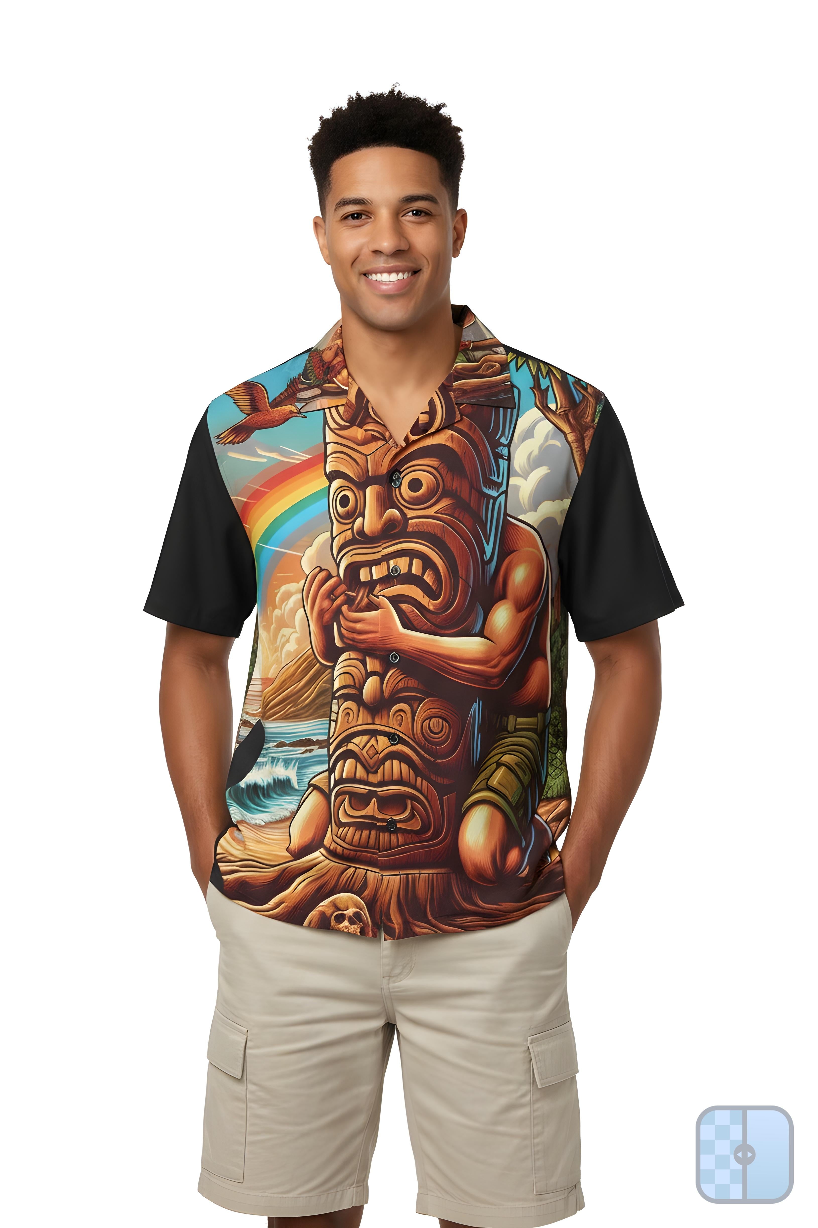 Tiki Totem 808 Aloha Shirt — Men's Island Button up