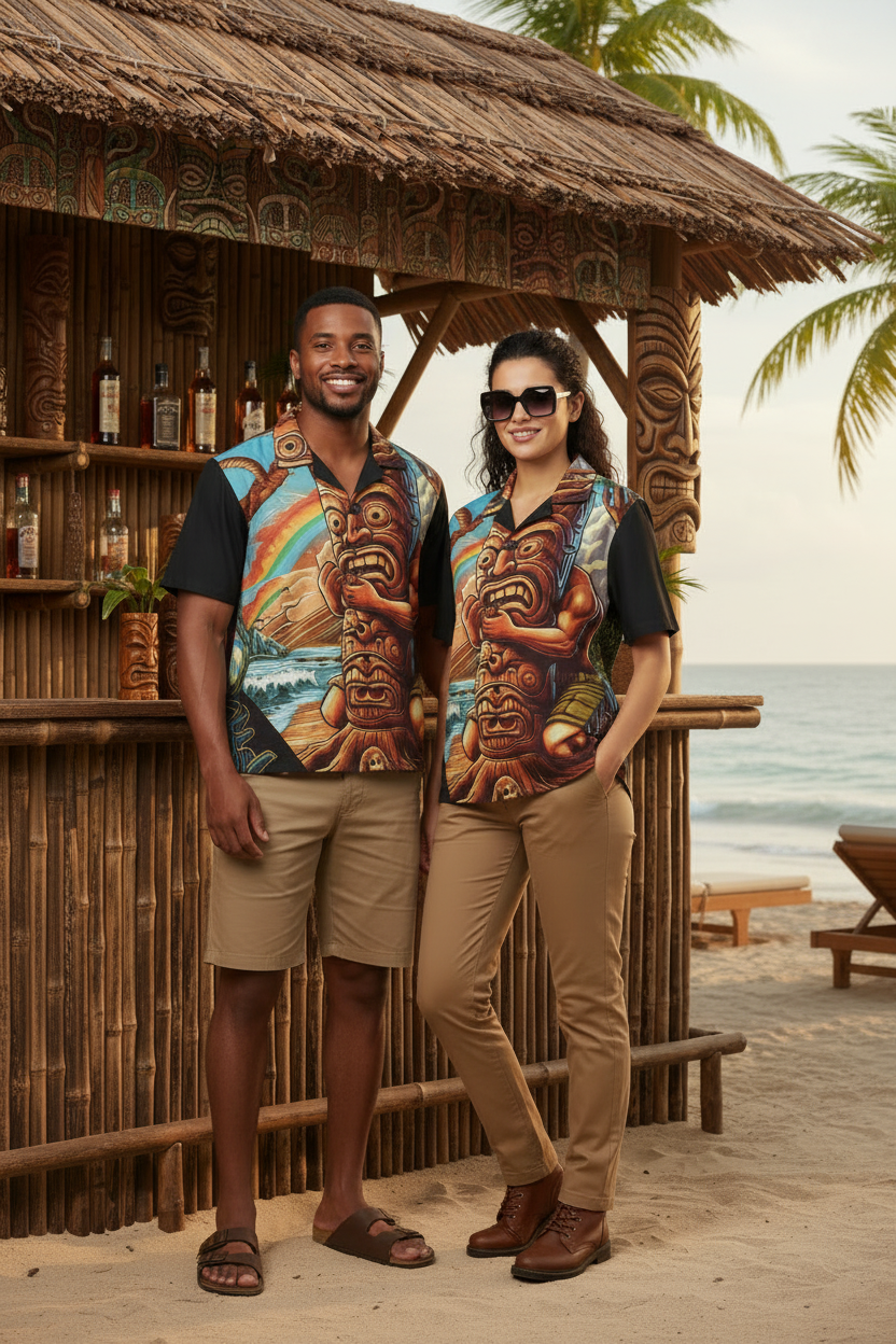 Tiki Totem 808 Aloha Shirt — Men's Island Button up