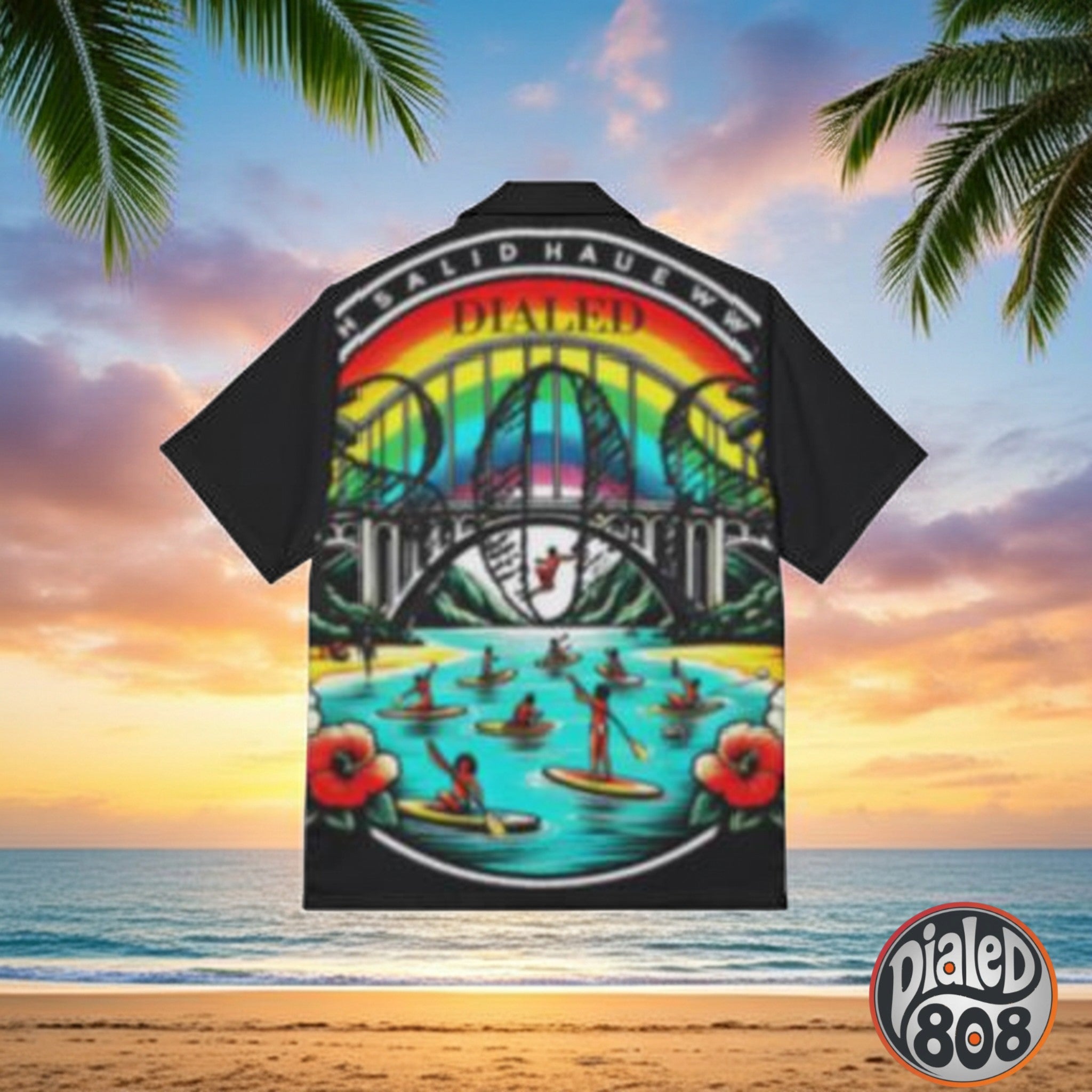 Rainbow Bridge 808 Aloha Shirt - Men's Island Button up