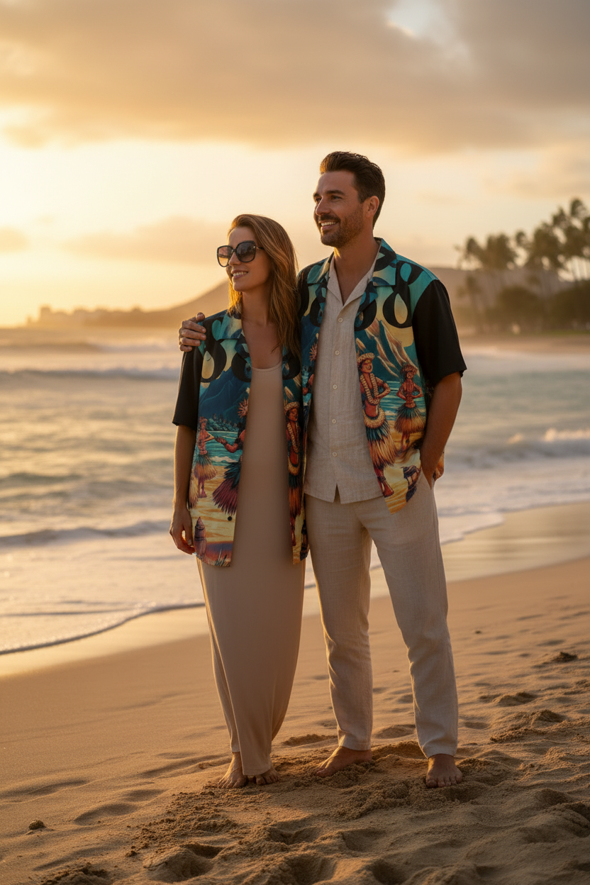 Hula Girl 808 Aloha Shirt - Men's Island Button up