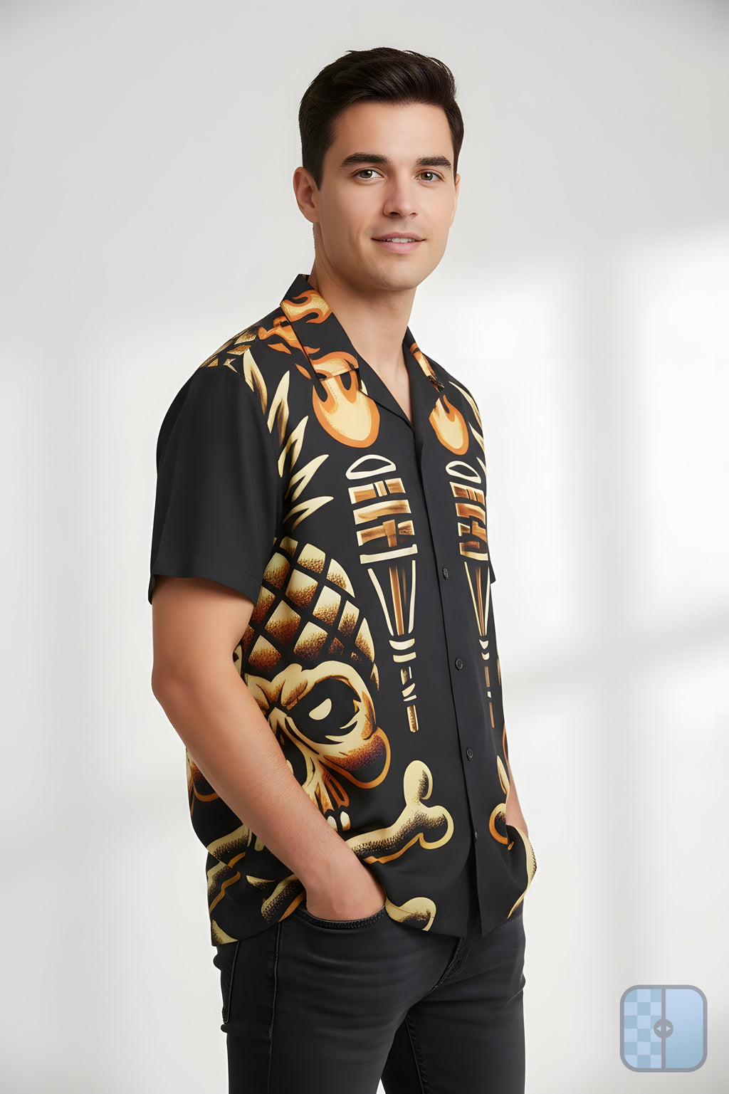 Tropical Gangstah 808 Aloha Shirt - Men's Island Button up