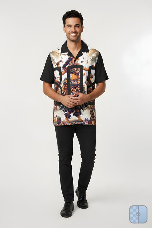 Hawai'ian Hula 808 Aloha Shirt - Men's Island Button up