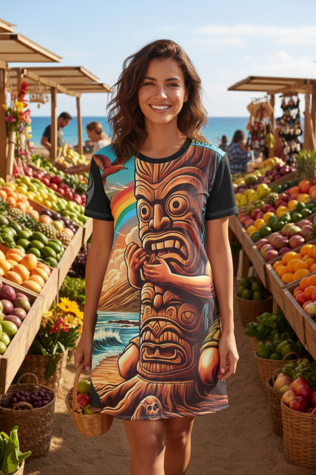 Tiki Totem 808 Little Beach Dress - Women's Island Beachwear