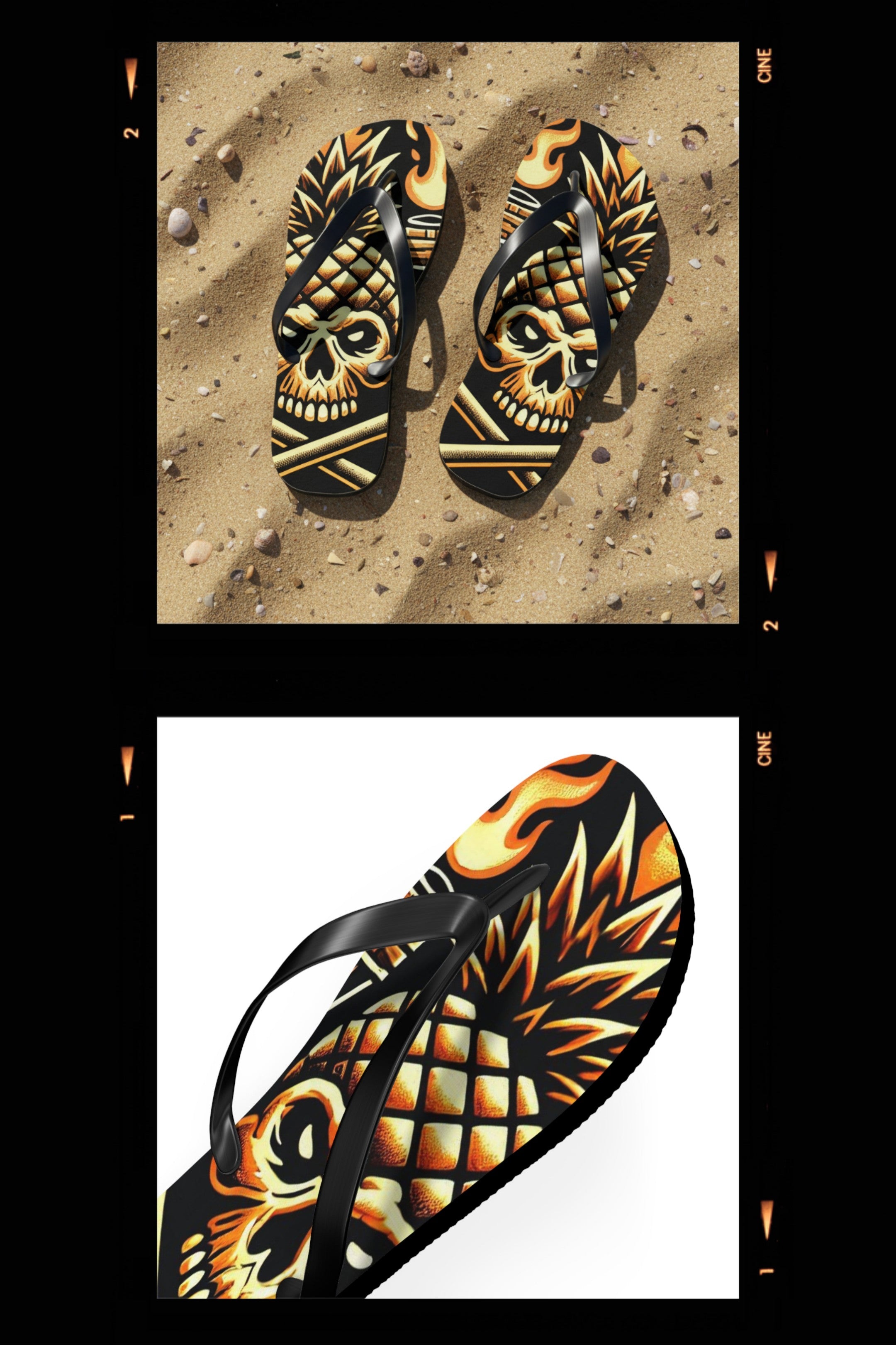 Tropical Gangstah 808 Island Slippahs - Unisex Graphic Flip Flops