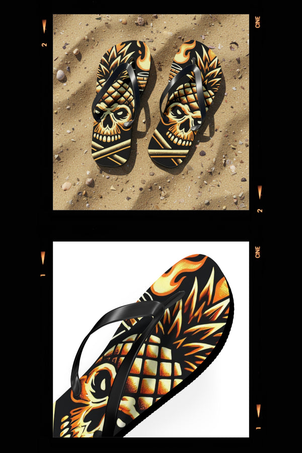 Tropical Gangstah 808 Island Slippahs - Unisex Flip Flops - DialeD808Hi