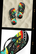 Rainbow Bridge 808 Island Slippahs - Unisex Graphic Flip Flops