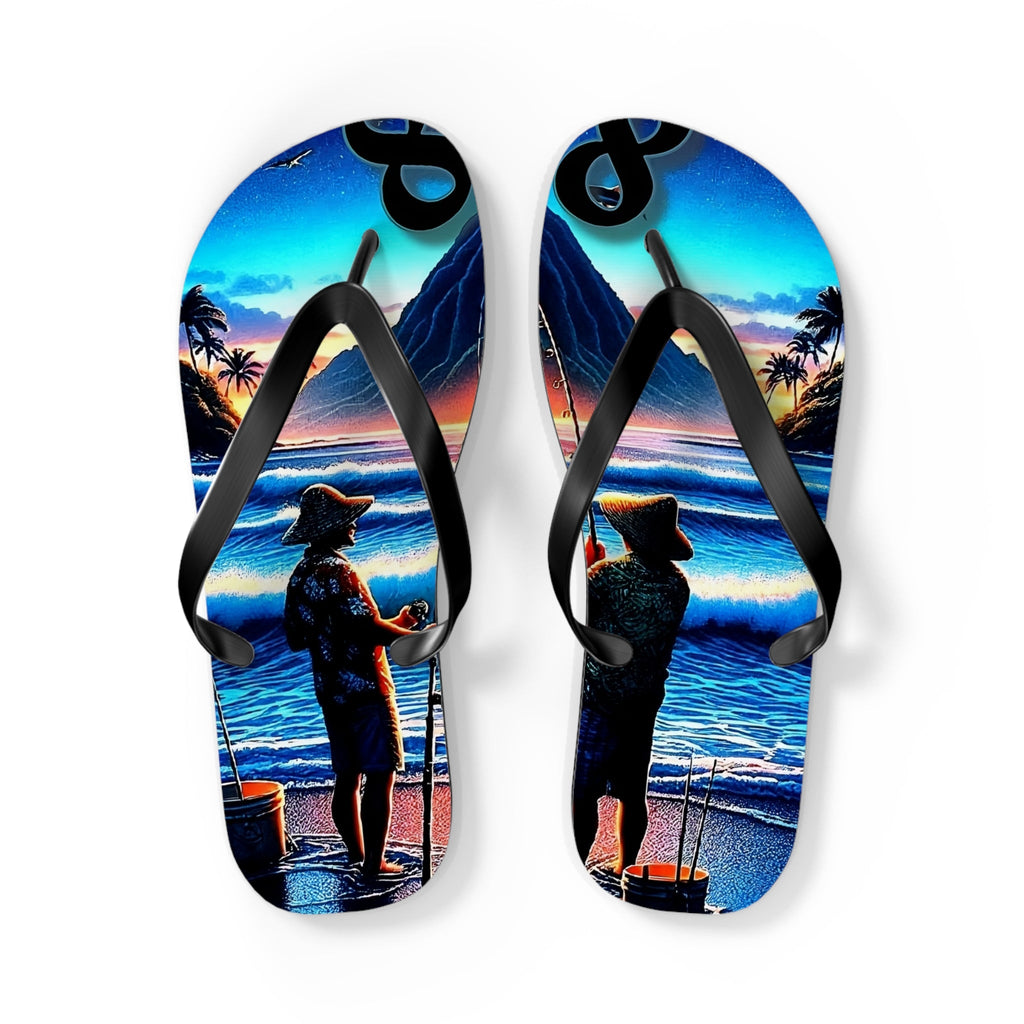 Out with the Guys 808 Island Slippahs - Unisex Graphic Flip Flops