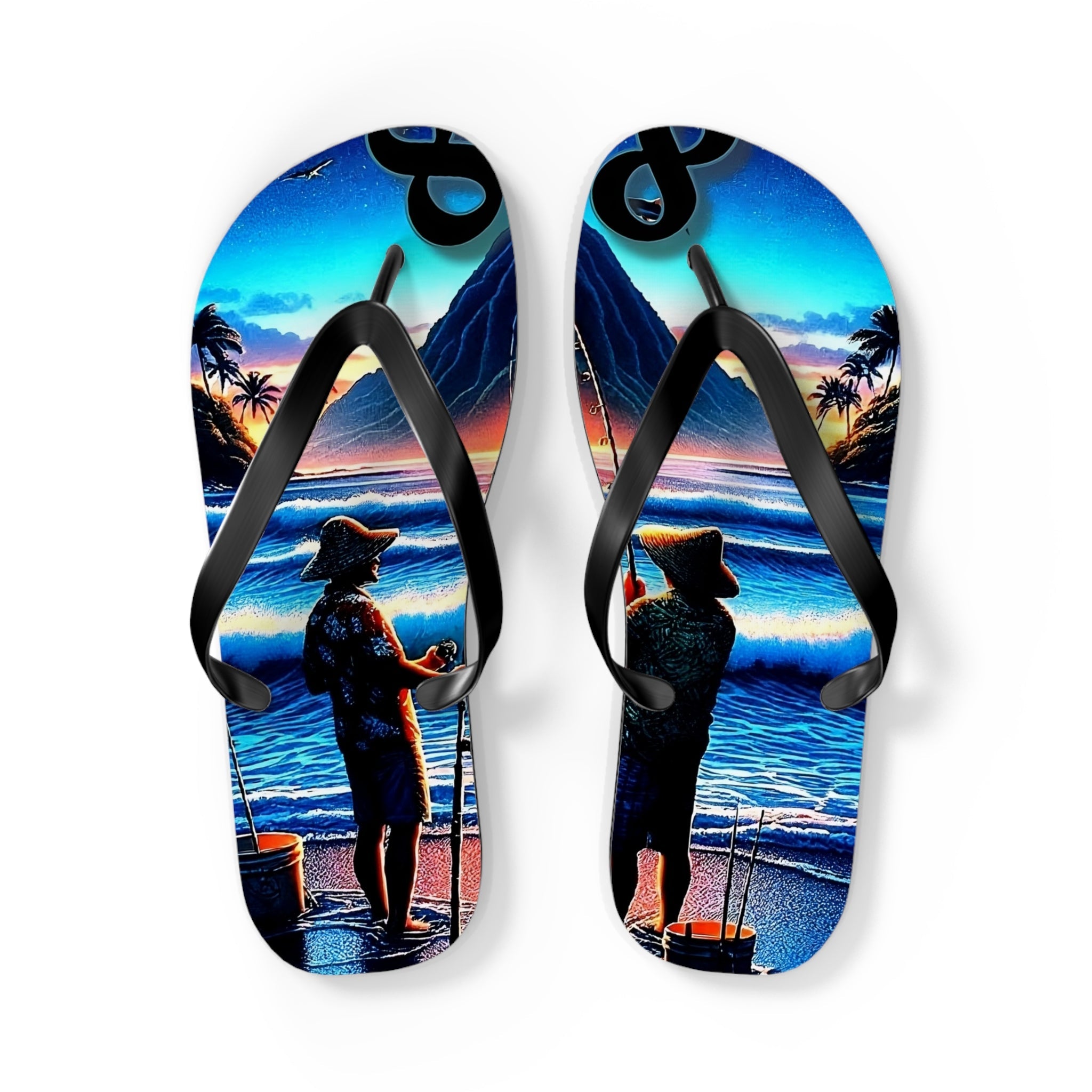 Out with the Guys 808 Island Slippahs - Unisex Graphic Flip Flops