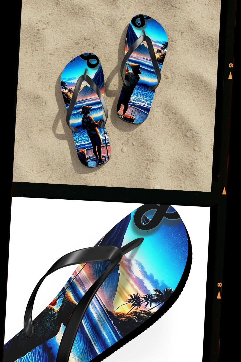 Out with the Guys 808 Island Slippahs - Unisex Graphic Flip Flops