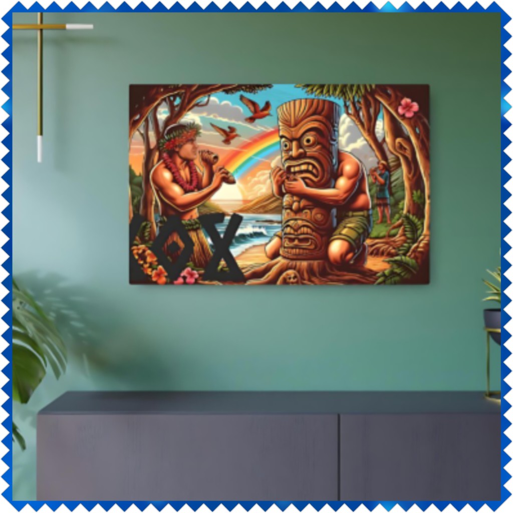 Tiki Totem 808 Aluminum Wall Art - Island Wall Decor - DialeD808Hi