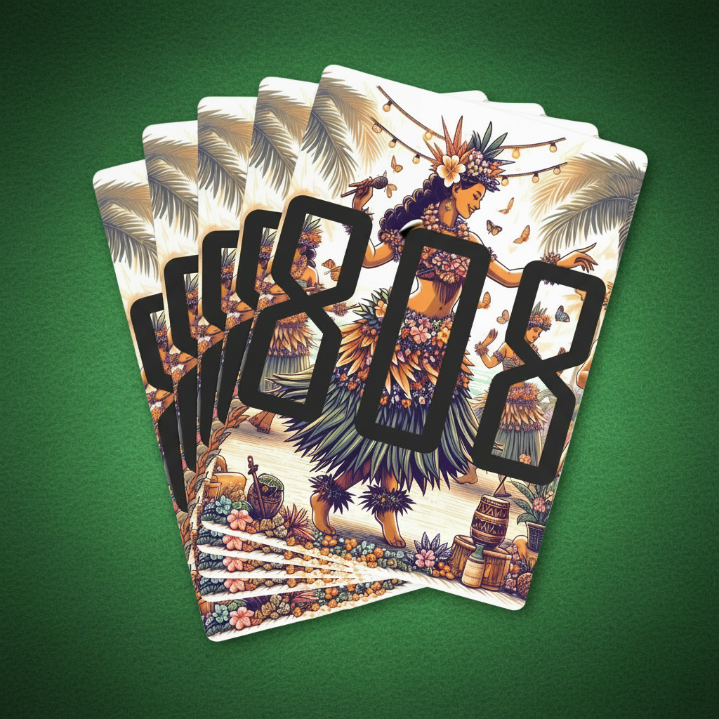 Hawaiian Hula 808 Playing Cards - Island Poker Deck - DialeD808Hi