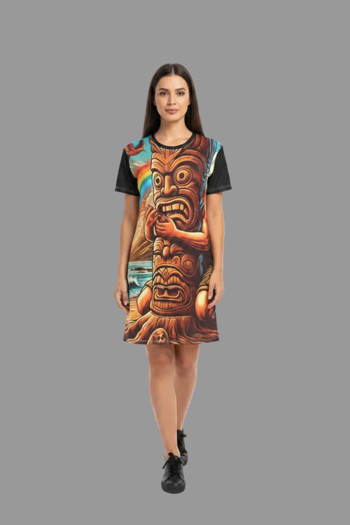 Tiki Totem 808 Little Beach Dress - Women's Island Beachwear