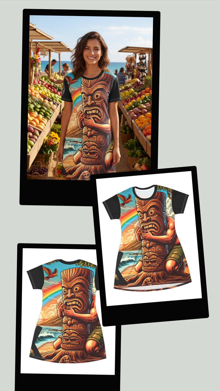 Tiki Totem 808 Little Beach Dress - Women's Island Beachwear