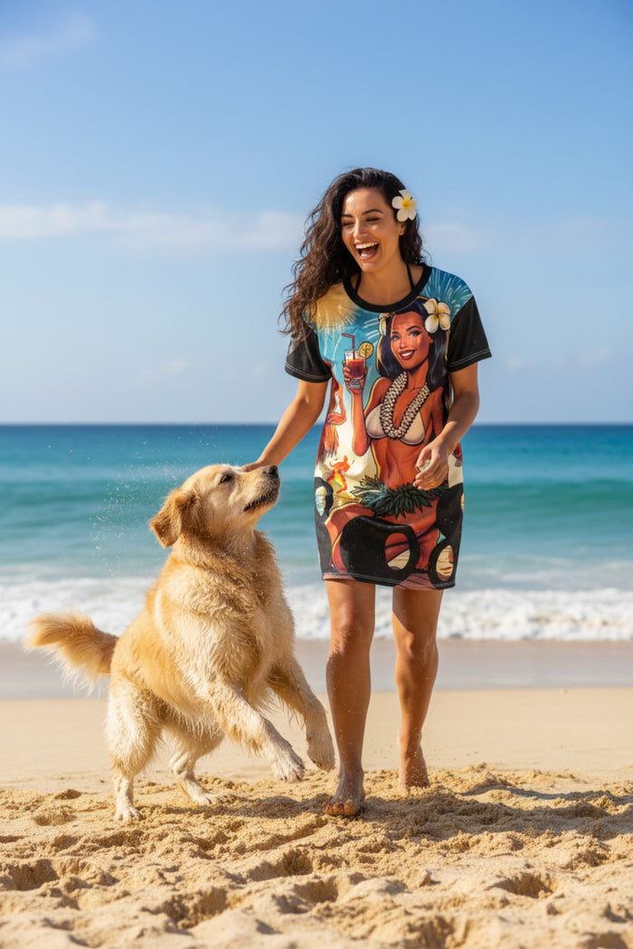 Waikiki Beach 808 Little Beach Dress - Women's Island Beachwear