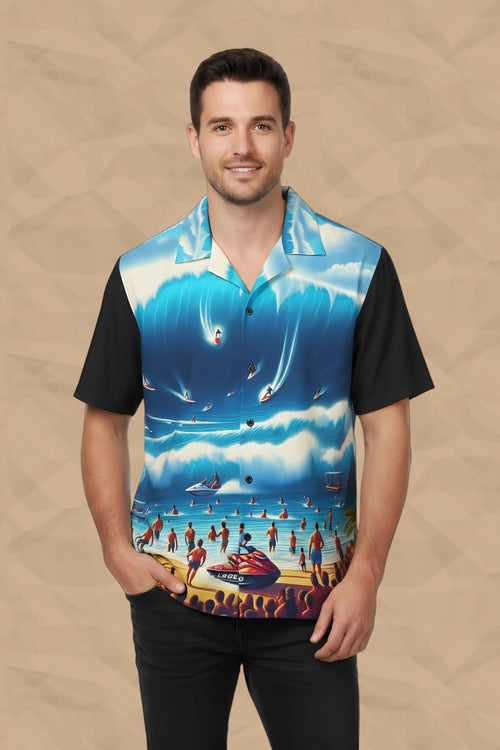 Big Wave Dave 808 Aloha Shirt - Men's Casual Button Up
