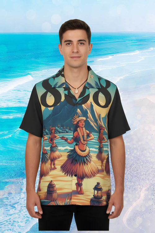 Hula Girl 808 Aloha Shirt - Men's Island Button up