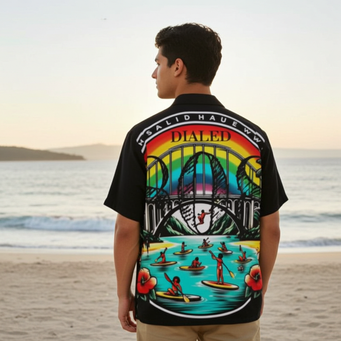 Rainbow Bridge 808 Aloha Shirt - Men's Island Button up