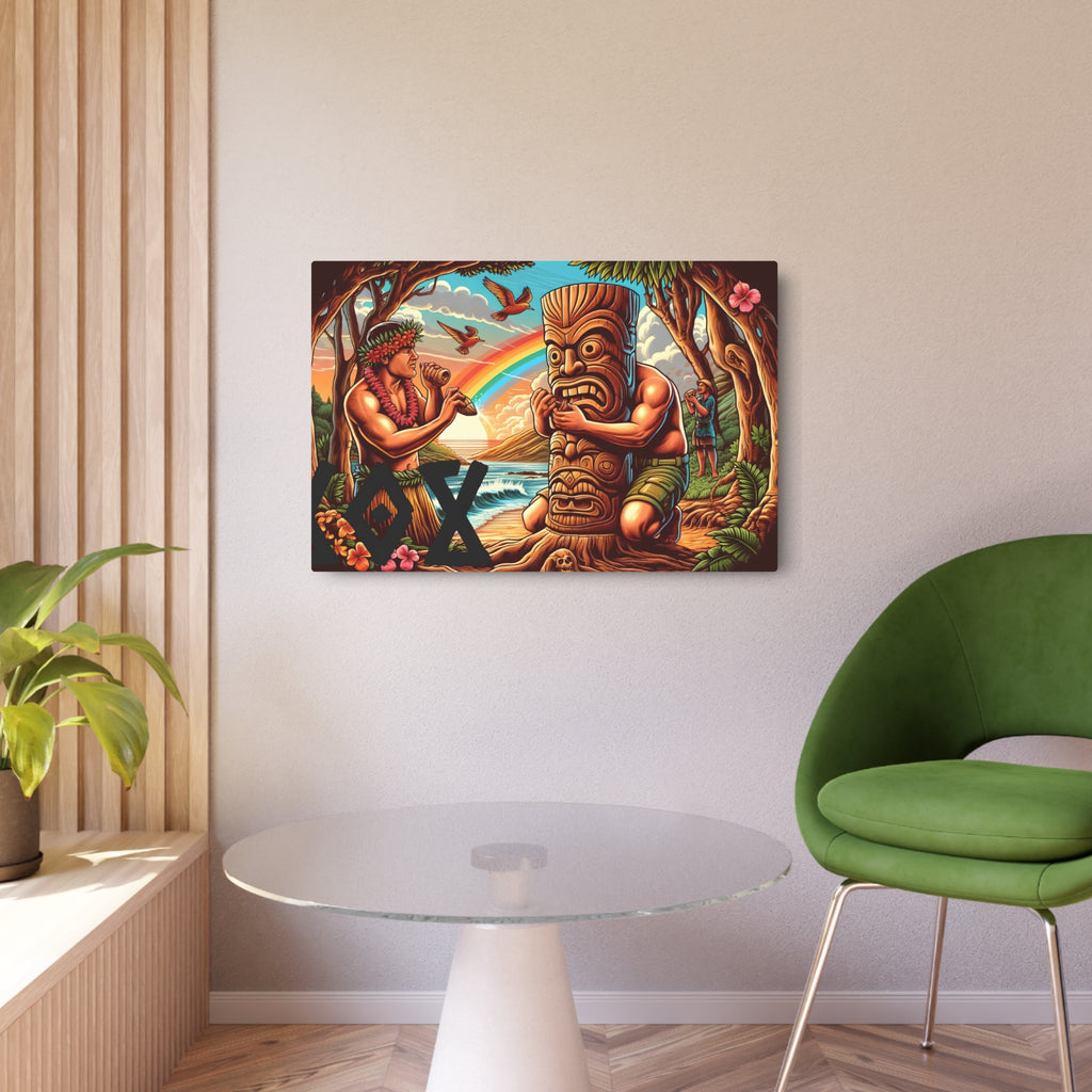 Tiki Totem 808 Aluminum Wall Art - Island Wall Decor - DialeD808Hi