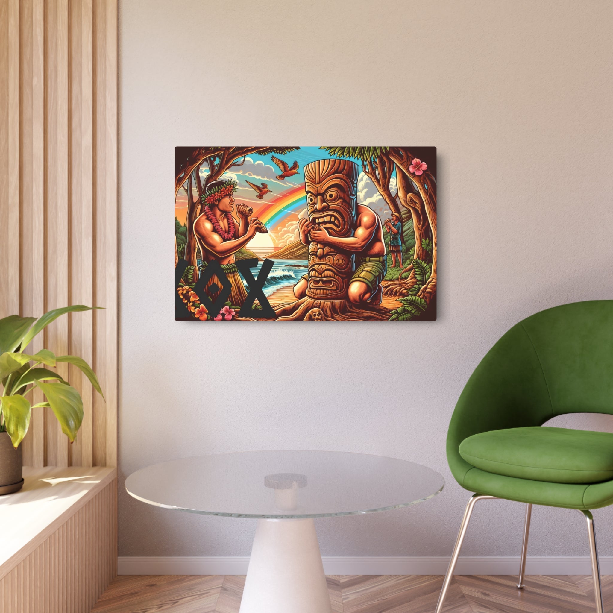 Tiki Totem 808 Aluminum Wall Art - Island Wall Decor - DialeD808Hi