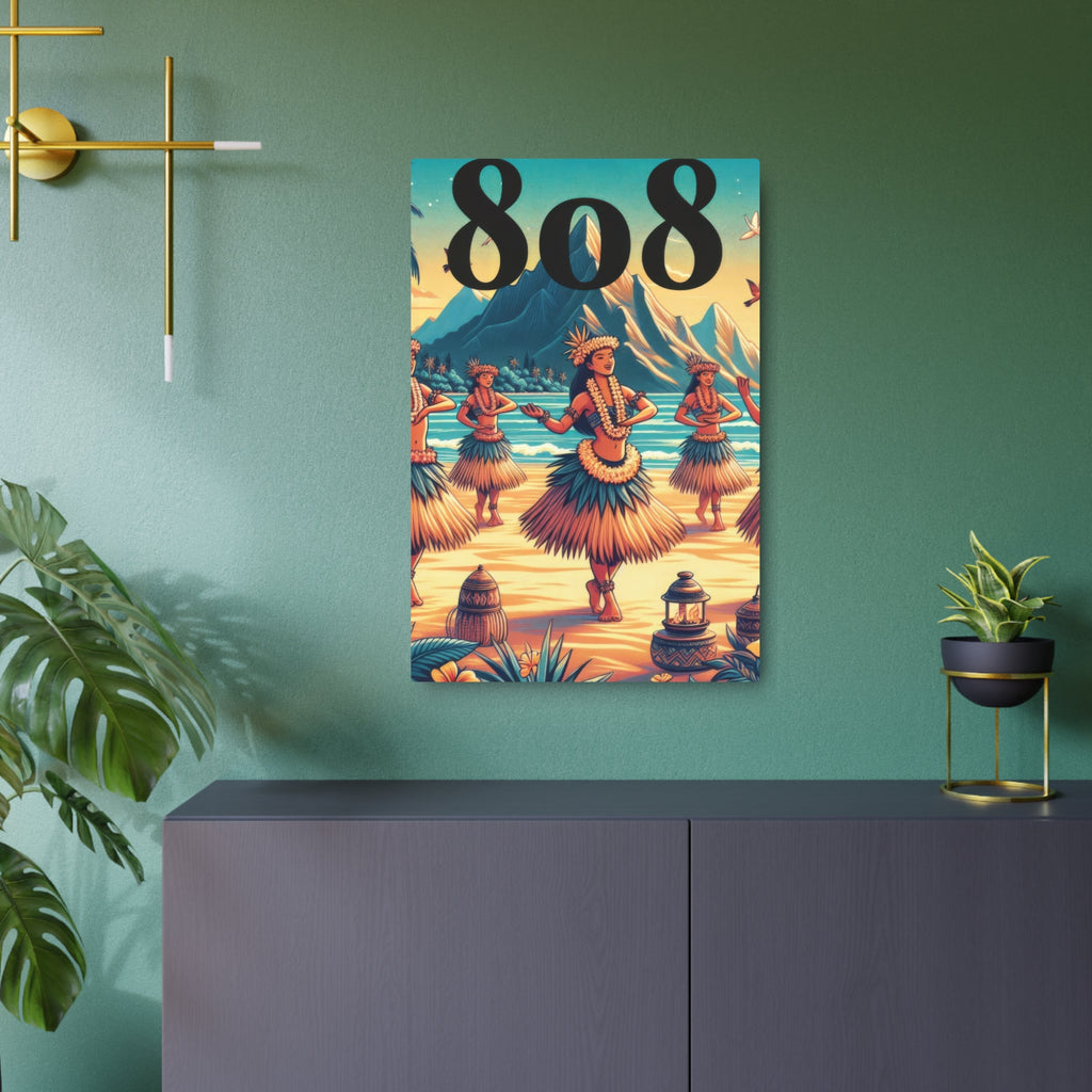 Hula Girl 808 Aluminum Wall Art - Island Wall Decor - DialeD808Hi