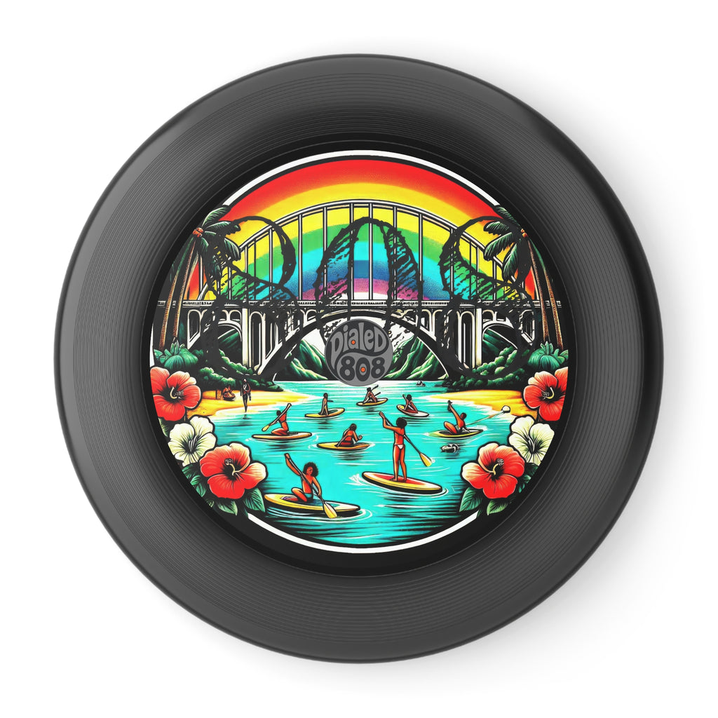 Rainbow Bridge 808 Throwback LP Frisbee - Island Graphic Flying Disc - DialeD808Hi