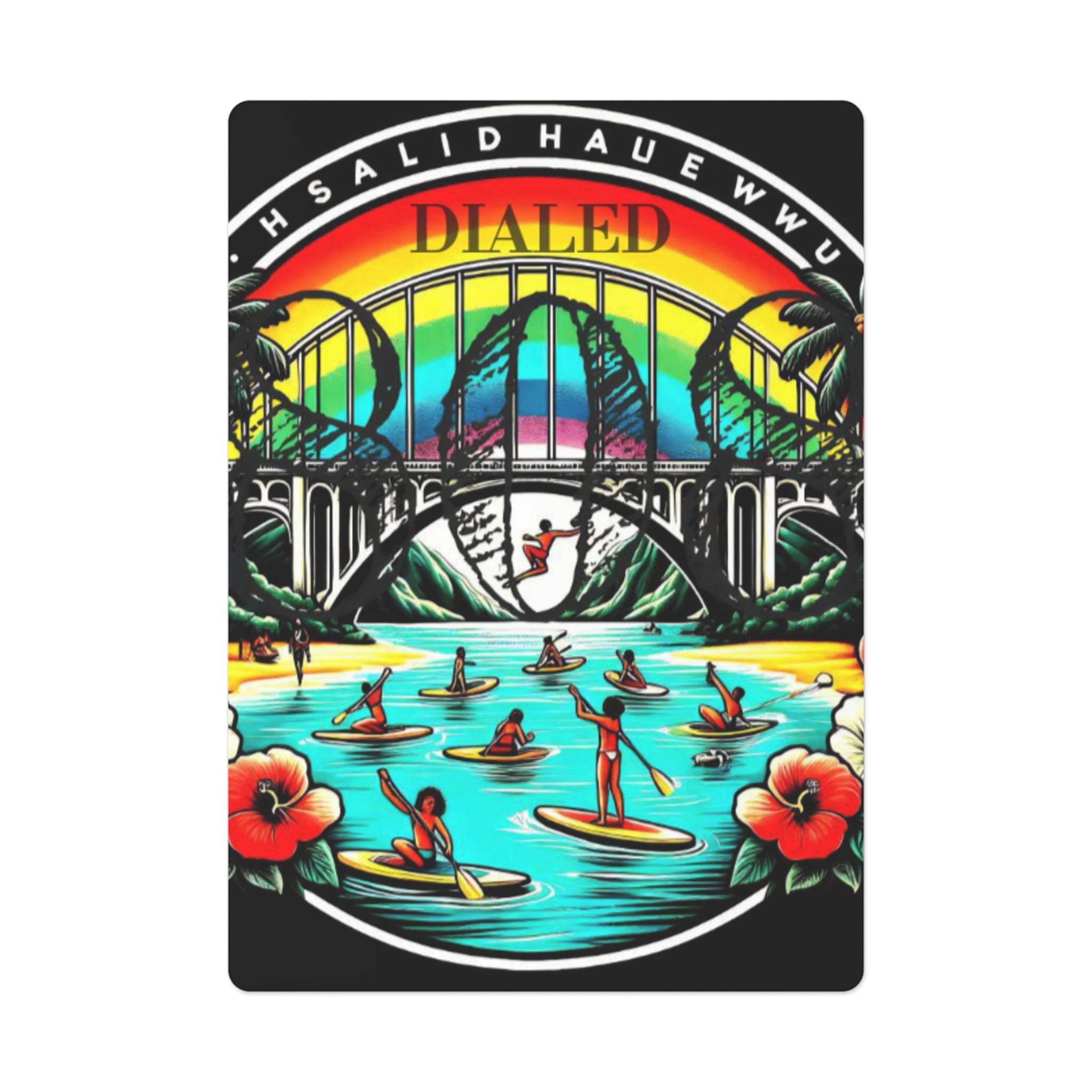 Rainbow Bridge 808 Playing Cards - Island Poker Deck - DialeD808Hi