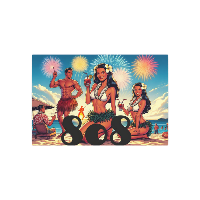 Waikiki Beach aluminum wall art by DialeD808, view 4