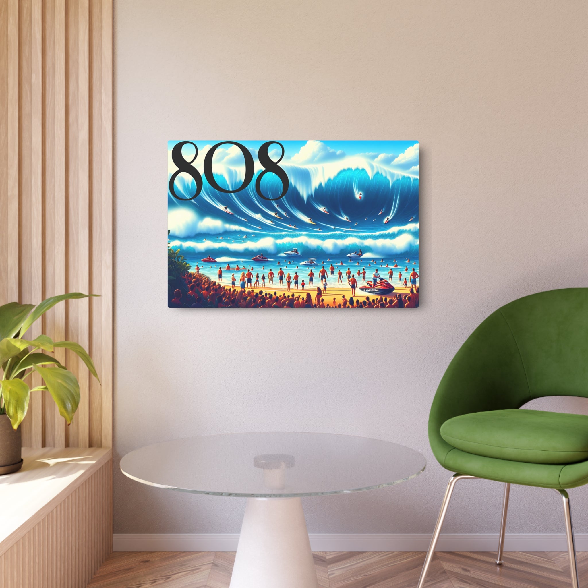 Big Wave Dave 808 Aluminum Wall Art - Island Wall Decor - DialeD808Hi
