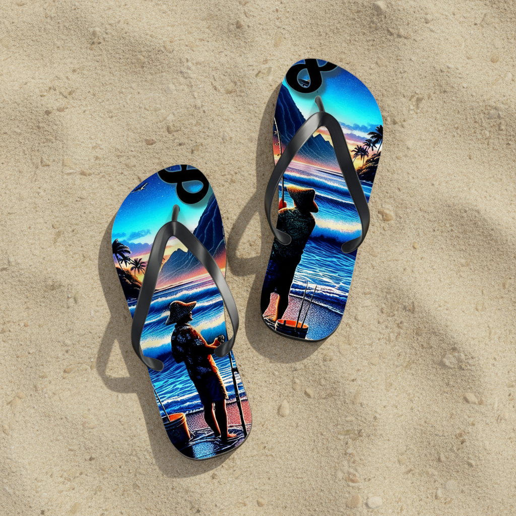 Out with the Guys 808 Island Slippahs - Unisex Flip Flops - DialeD808Hi